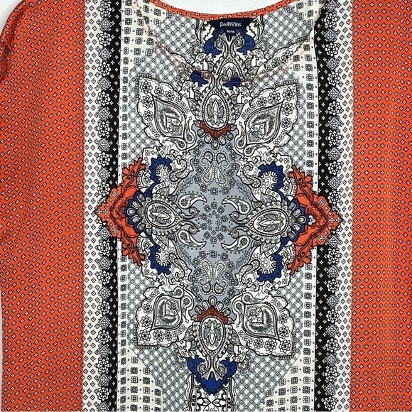 REITMANS Long Patterned Sleeveless Blouse Lightweight Paisley Floral - Picture 5 of 7